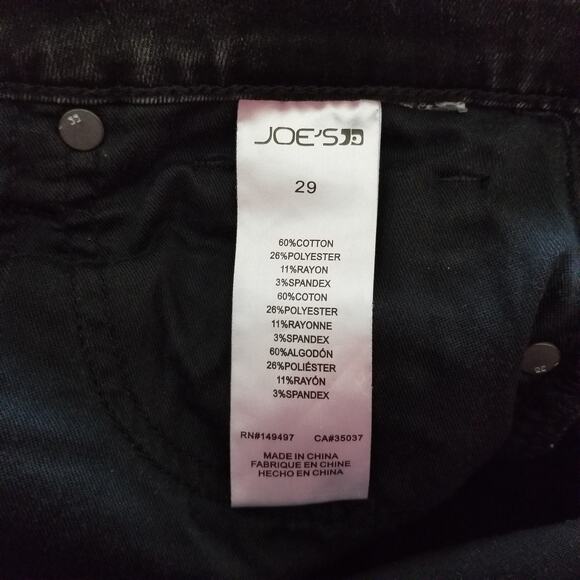 JOE'S JEANS High Rise Skinny Black Jeans "The Charlie" Colorway Nicole - 29 - Picture 7 of 9